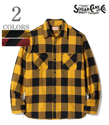 SUGAR CANE シュガーケーン 長袖|ツイル|ネルシャツ『TWILL