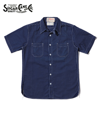 SUGAR CANE FICTION ROMANCE シュガーケーン フィクションロマンス 半袖|ウォバッシュストライプ|ワークシャツ『8.5oz. WABASH STRIPE WORK SHIRT』【アメカジ・ワーク】SC36267