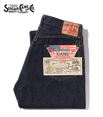 SUGAR CANE 13oz. BLUE DENIM WAIST OVERALLS 1944 MODEL