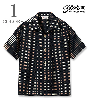 TYPEWRITER COTTON OPEN SHIRT POLKA DOT