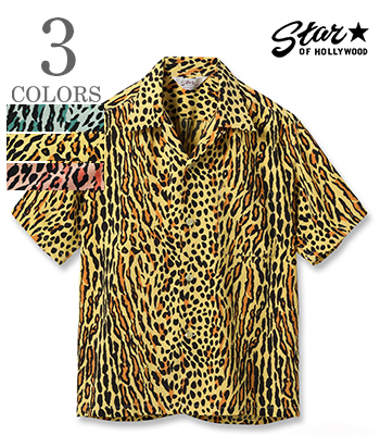 HIGH DENSITY RAYON OPEN SHIRT OCELOT