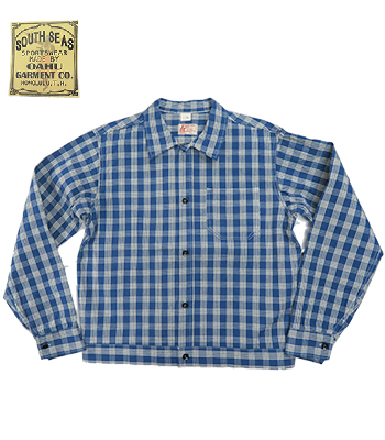 SUN SURF OAHU GARMENT CO. PALAKA CHECK SHIRT BLOUSE