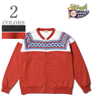 WHITESVILLE SNOW PATTERN ZIP SWEAT SHIRT