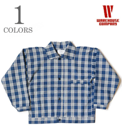 1900’S INDIGO BLUE and WHITE CHECK BLOUSE