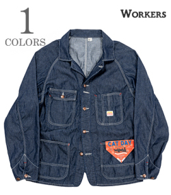 WORKERS CAT DAY Coverall, 6oz Indigo Denim