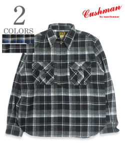 NEP TWILL CHECK HALF ZIP WORK SHIRT