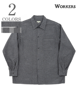 Open Collar Shirt, Cotton Wool Flannel