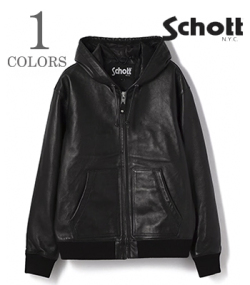 廃番 Schott ショット シープレザー|フルジップパーカ|782-3950080『SHEEP LEATHER FULLZIP PARKA』【アメカジ・モーターサイクル】3111054