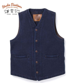 STUDIO D'ARTISAN KAKISHIBU SASHIKO VEST