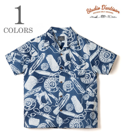 INDIGO 抜染 Aloha Shirt