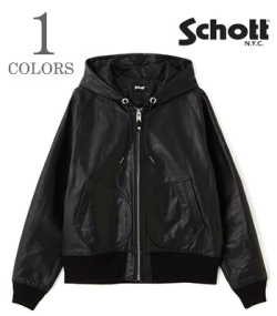 LEATHER HOOED JACKET