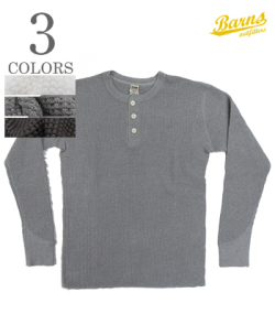 WAFFLE HENLEY-NECK  CREW L/S TEE