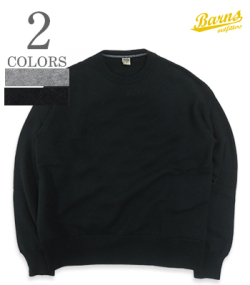 BARNS バーンズ 裏毛|小寸編み|セットインスリーブ|クルースウェット『COZUN Frenchterry Crewneck Sweat』【アメカジ・カレッジ】BR-3333