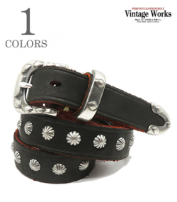 Hand Made Leather Belt CHASHIN  With Apolo Concho