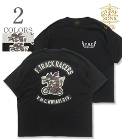 GYPSY＆SONS ジプシーアンドサンズ 半袖|空紡糸|リサイクルコットン|プリントTEE『V.M.C. WOHARI DIV. PRINT TEE』【アメカジ・モーターサイクル】GS2449968