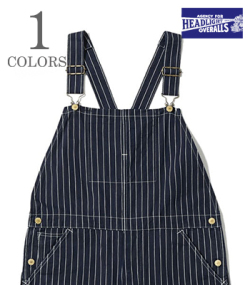 8oz. SPECIAL WOVEN STRIPE DENIM LOW BACK OVERALLS
