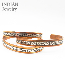 Navajo Copper×Silver Bangle