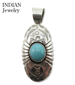 Navajo Stampede Pendant Delbert Vandever Kingman Tq.