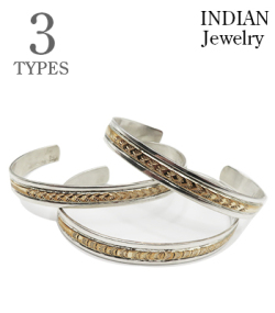 Navajo Stampede Silver 14KGF Bangle King Pino