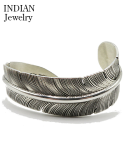 Navajo Twist Feather Bangle John Nelson