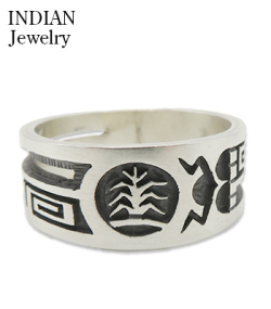 Hopi Overlay Silver Ring Lucion Koinva