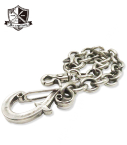 F-HOLE CARABINER WALLET CHAIN/SILVER PLATING