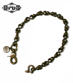 OPUS オーパス アンティーク仕上げのブラス製WALLET CHAIN『Sカン真鍮ウォレットチェーン』【アメカジ・チェーン】OBC-02