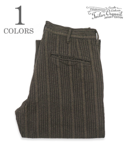 Garment-Dyed Stripe Trousers