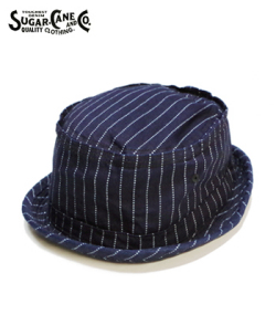 SUGAR CANE WABASH STRIPE PORKPIE HAT