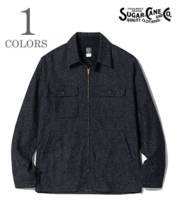 10.5oz. INDIGO JACQUARD ZIP SHIRT
