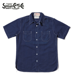 SUGAR CANE FICTION ROMANCE シュガーケーン フィクションロマンス 半袖|ウォバッシュストライプ|ワークシャツ『8.5oz. WABASH STRIPE WORK SHIRT』【アメカジ・ワーク】SC36267