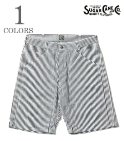 6oz. INDIGO STRIPE DOUBLE KNEE SHORTS