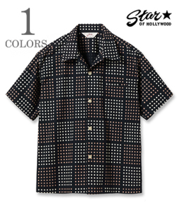 TYPEWRITER COTTON OPEN SHIRT POLKA DOT