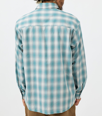 BIG MIKE ビッグマイク 長袖|オンブレ―|チェック|ワークシャツ『Rayon