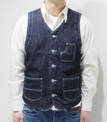 CUSHMAN クッシュマン インディゴデニム|ワークベスト『10oz. DENIM