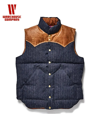 WAREHOUSE×Rocky Mountain レザーヨーク|ロープ染色|セルヴィッチ