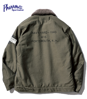 Pherrow's Marine Deck Jacket フード　フェローズ フェローズから5年ぶりに登場！カスタムN-1デッキジャケット
