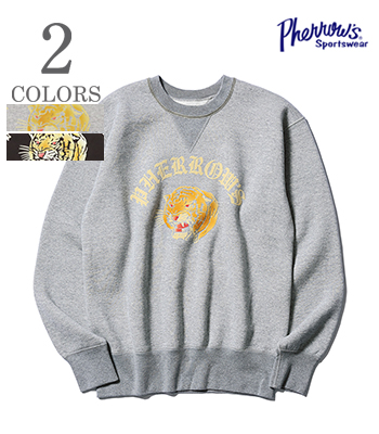 PHERROW'S フェローズ トップ杢|両Vガゼット|クルーネック|スウェット