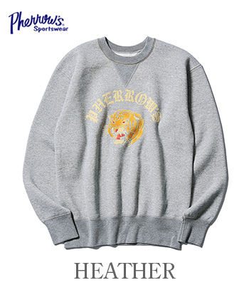 PHERROW'S フェローズ トップ杢|両Vガゼット|クルーネック|スウェット