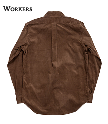 WORKERSワーカーズ　新品ボタンダウンシャツ　コーデュロイ　ブラウン andpheb_2508-6bd-cd