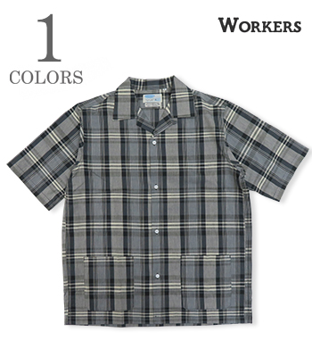 WORKERS ワーカーズ 半袖|3oz.マドラス|オープンカラーシャツ