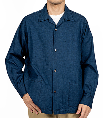 WORKERS ワーカーズ 長袖|5oz.シャンブレー|オープンカラー