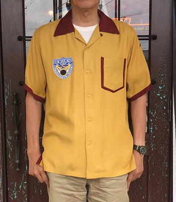 CUSHMAN クッシュマン 半袖|50's|オープンカラー|レーヨンボーリング