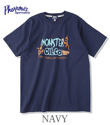 PHERROW'S フェローズ 半袖|プリントTシャツ『MONSTER OIL CO. SST