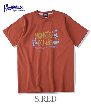 PHERROW'S フェローズ 半袖|プリントTシャツ『MONSTER OIL CO. SST