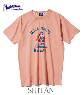 PHERROW'S フェローズ 半袖|プリントTシャツ『U.S.S. NAVY
