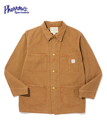 PHERROW'S フェローズ ボールバイオ加工|ブラウンダック|カバーオール