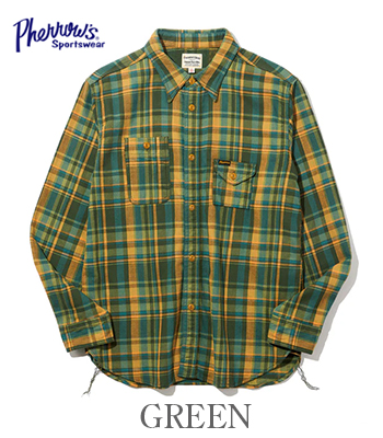PHERROW'S フェローズ 長袖|チェック|ネルシャツ|ワークシャツ『LIGHT