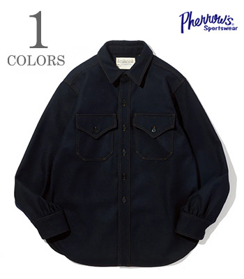 【未使用品】フェローズ Pherrow's ミリタリー シャツ ジャケット PHERROW'S フェローズウールメルトン|Chief Petty Officer|シャツ