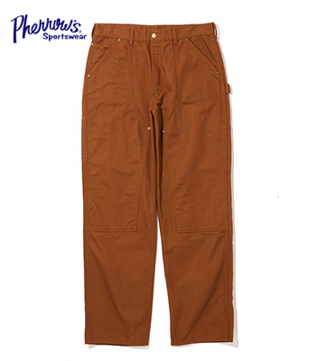 PHERROW'S フェローズ ブラウンダック|ダブルニー|ワークパンツ『DUCK